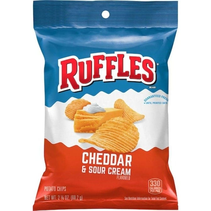 Cheddar and Sour Cream Ruffles.
