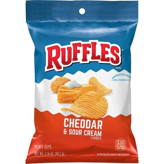 Cheddar and Sour Cream Ruffles.